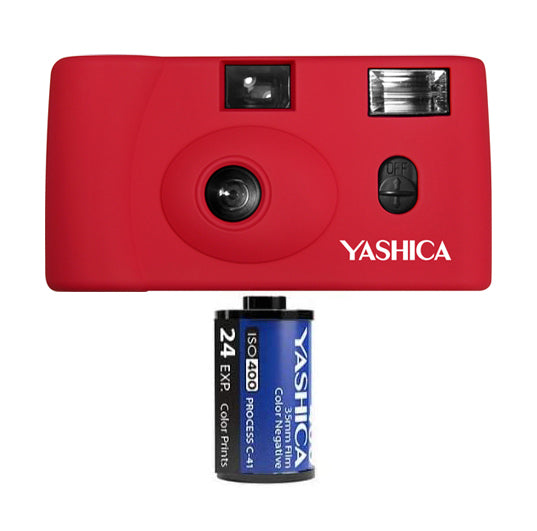  YASHICA - Set de cámara de carrete de 35 mm MF-1 Snapshot Art :  Electrónica